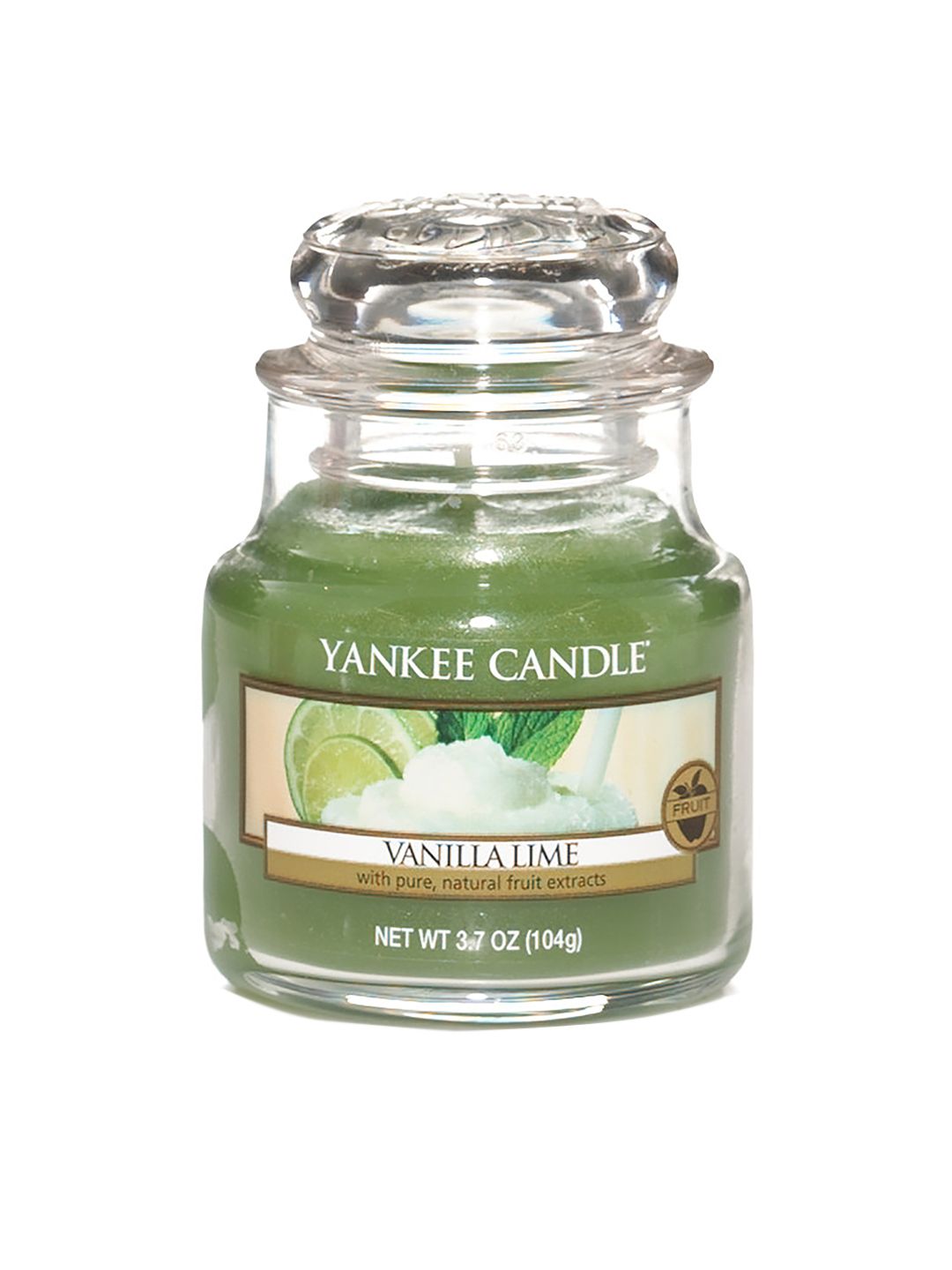 YANKEE CANDLE Green & Transparent Classic Small Jar Vanilla Lime Scented Candles Price in India