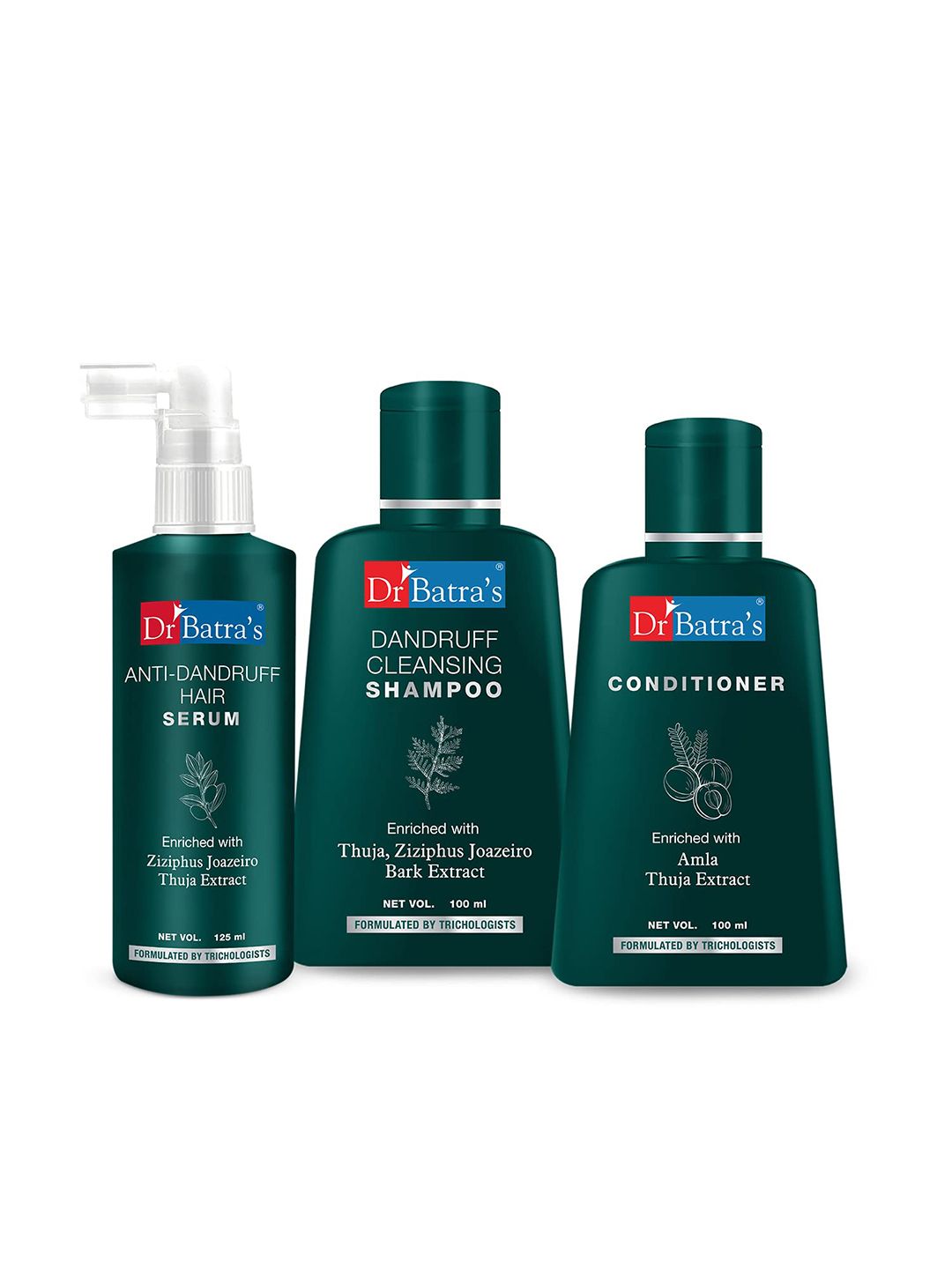 Dr. Batras Dandruff Cleansing Shampoo 100ml + Conditioner 100ml + Hair Serum 125ml