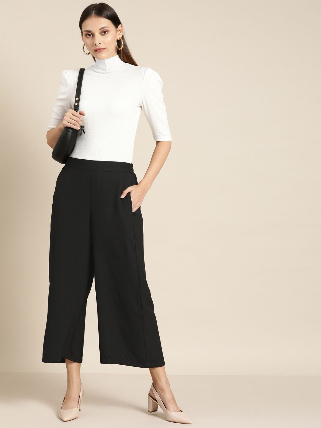 all about you Women Black Loose Fit Culottes Price in India