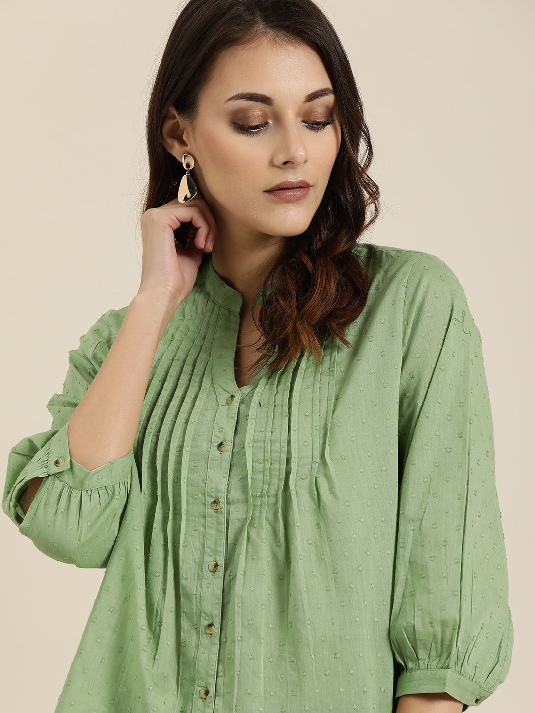 all about you Green Self Design Top Price in India