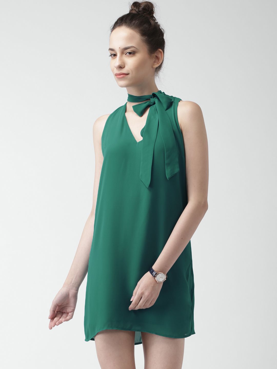 Buy FOREVER 21 Contemporary Teal Green A-Line Dress - Dresses for Women  1322132 | Myntra