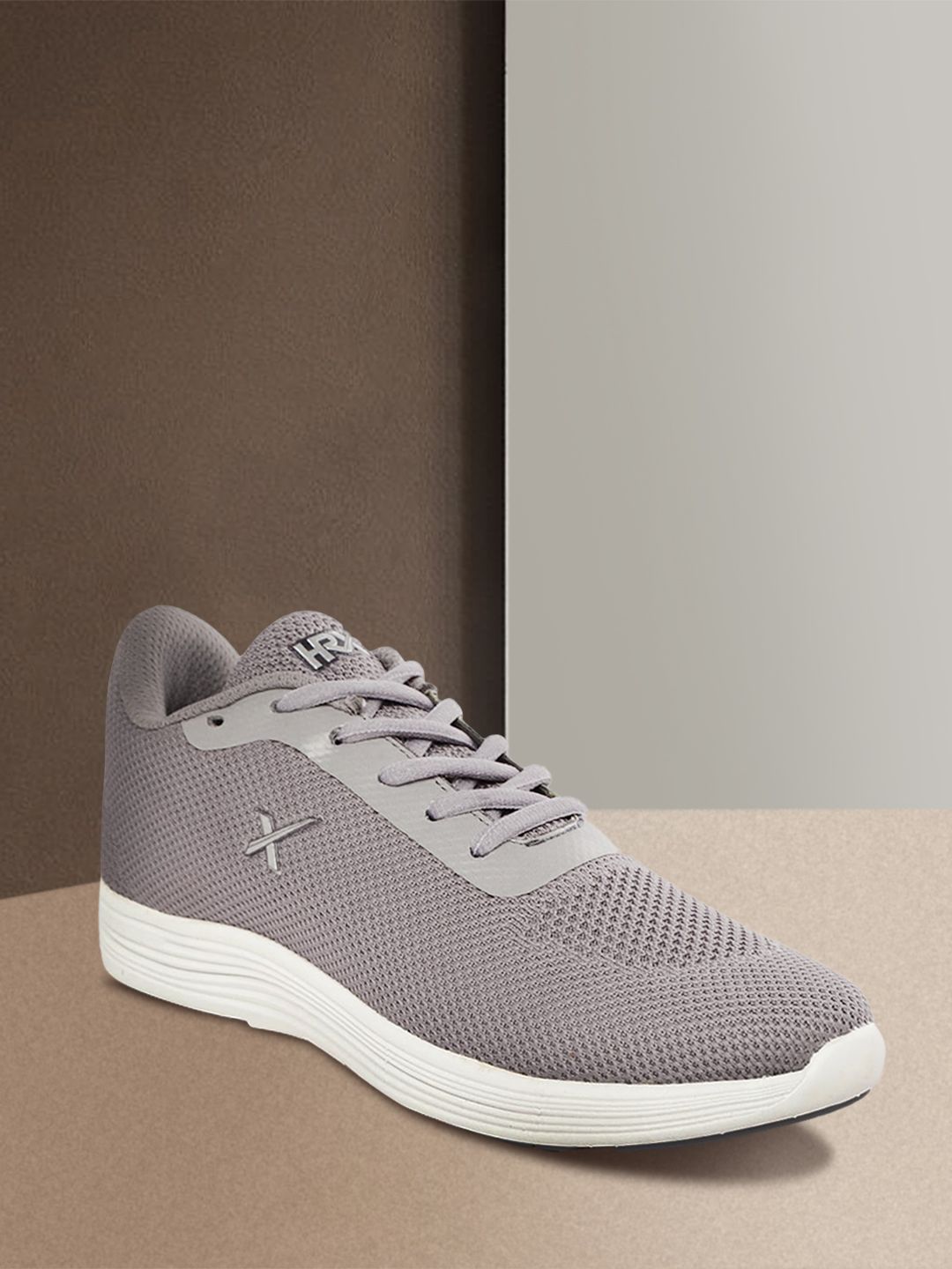 HRX by Hrithik Roshan Women Grey Woven Design Flex Running Shoes