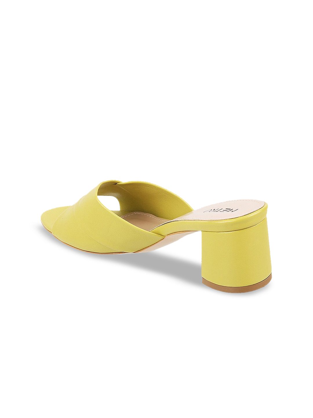 Buy Metro Women Yellow Solid Block Heels - Heels for Women