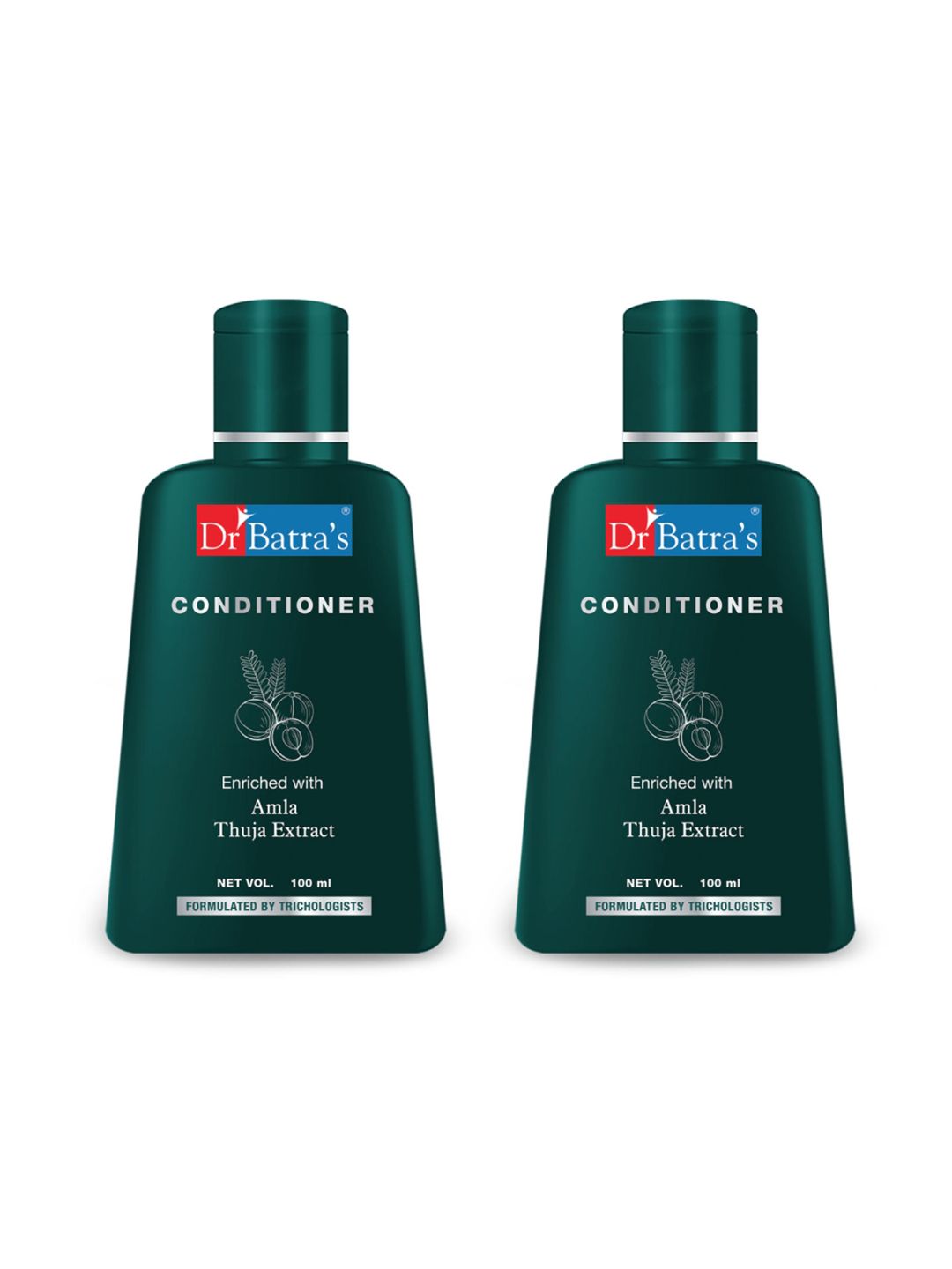 Dr. Batras Set of 2 Hair Conditioner With Amla Thuja Extract For Frizz Control- 100ml Each