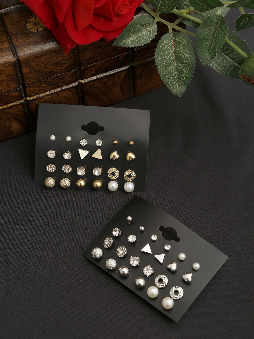 YouBella Set of 24 Gold-Plated Studs Price in India