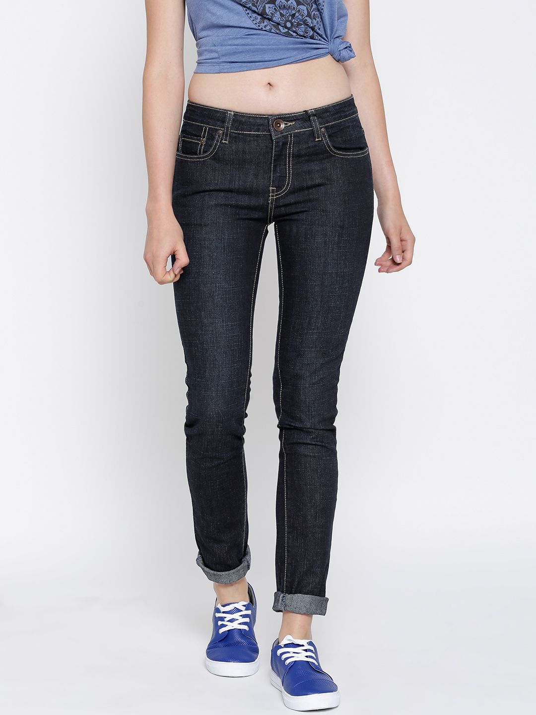 Pepe Jeans Navy Frisky Fit Jeans Price in India