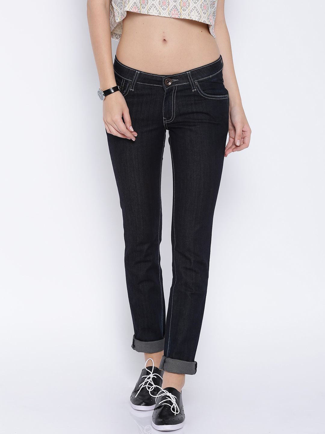Pepe Jeans Black Frisky Fit Jeans Price in India