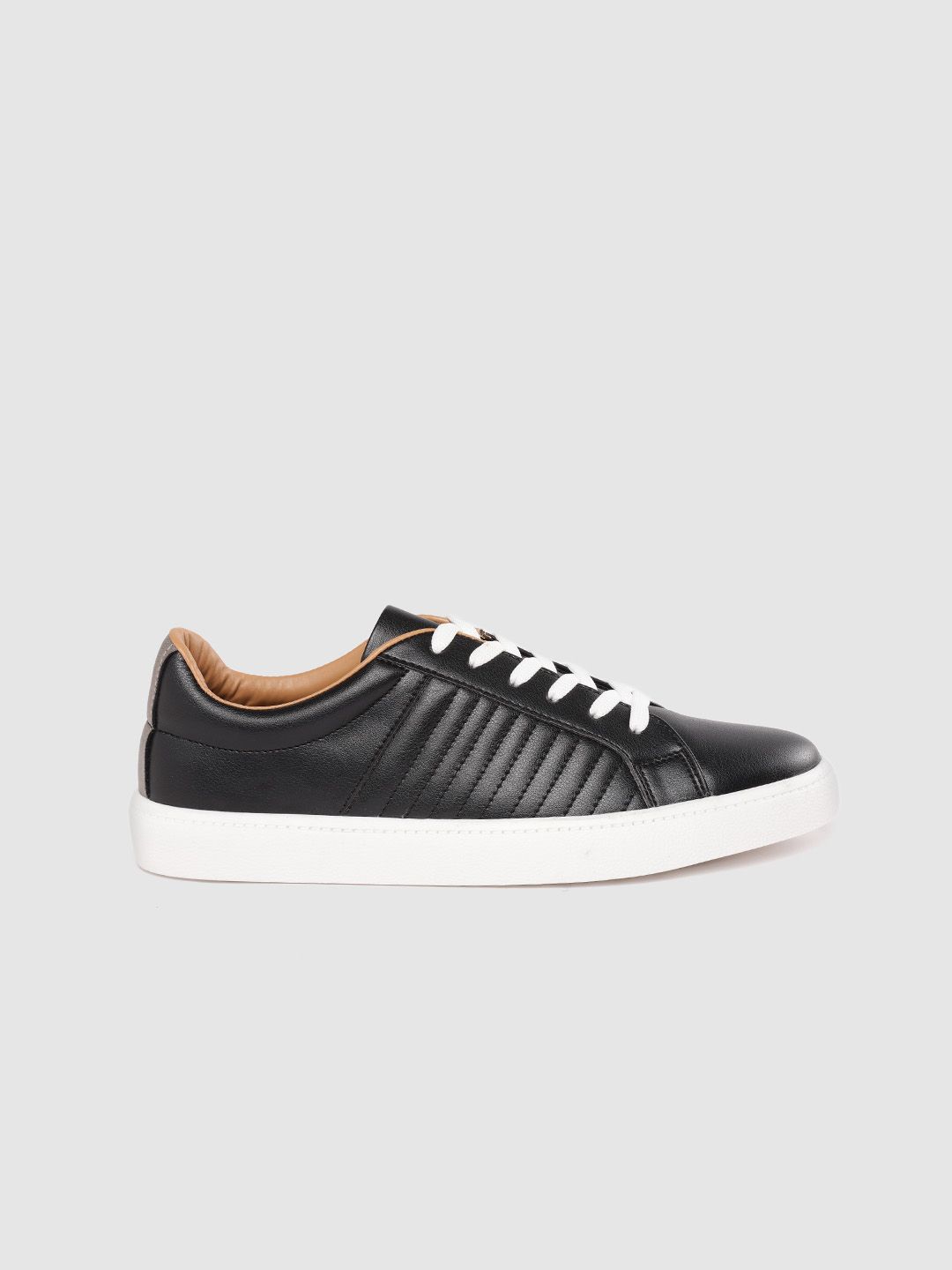 DressBerry Women Black Solid Lace-up Sneakers Price in India
