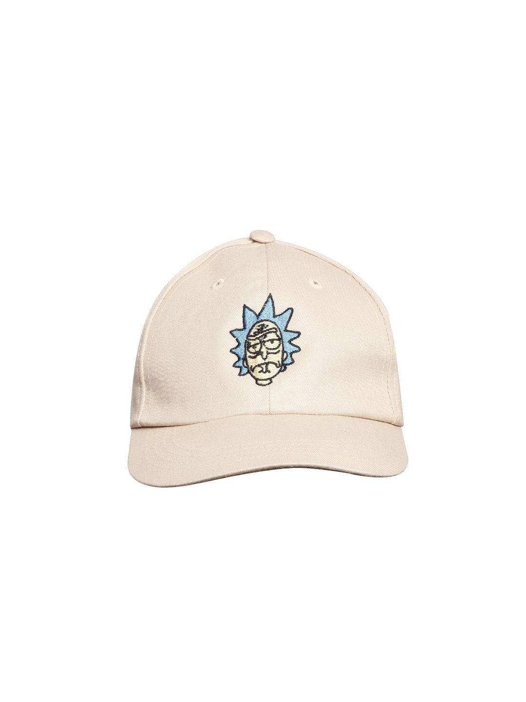 Blueberry Unisex Beige & Blue Ricky & Morty Embroidered Pure Cotton Baseball Cap Price in India