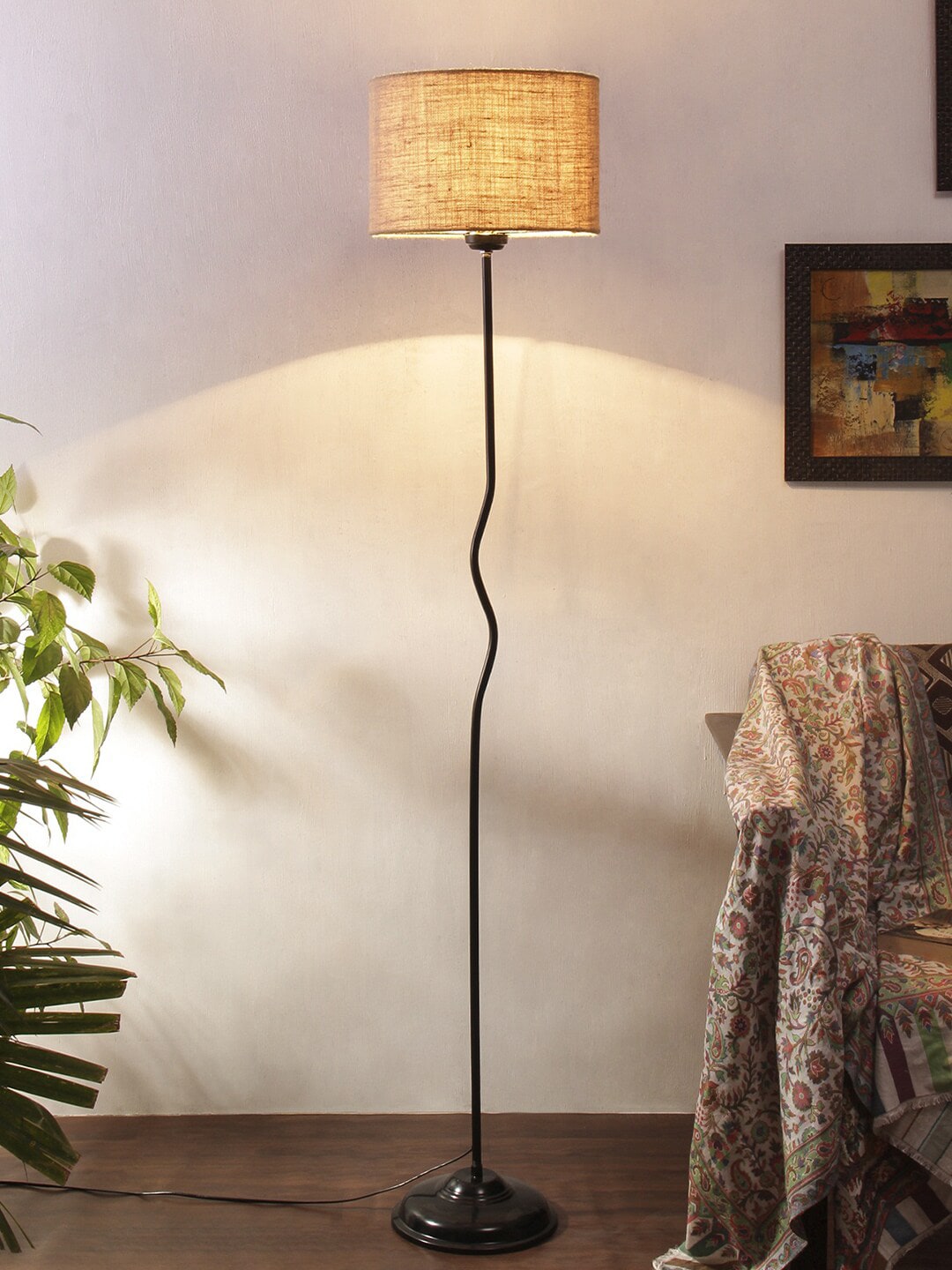Devansh Beige Solid Iron Novelty Lamp Price in India