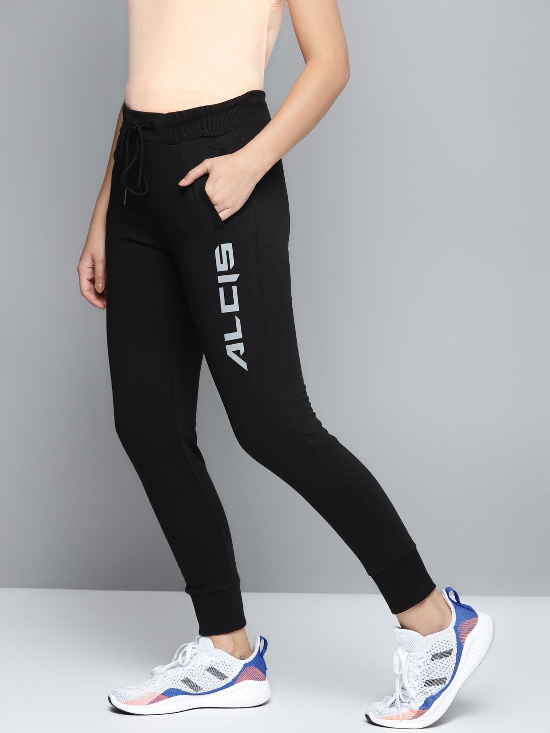 Alcis Women Black Solid Joggers Price in India