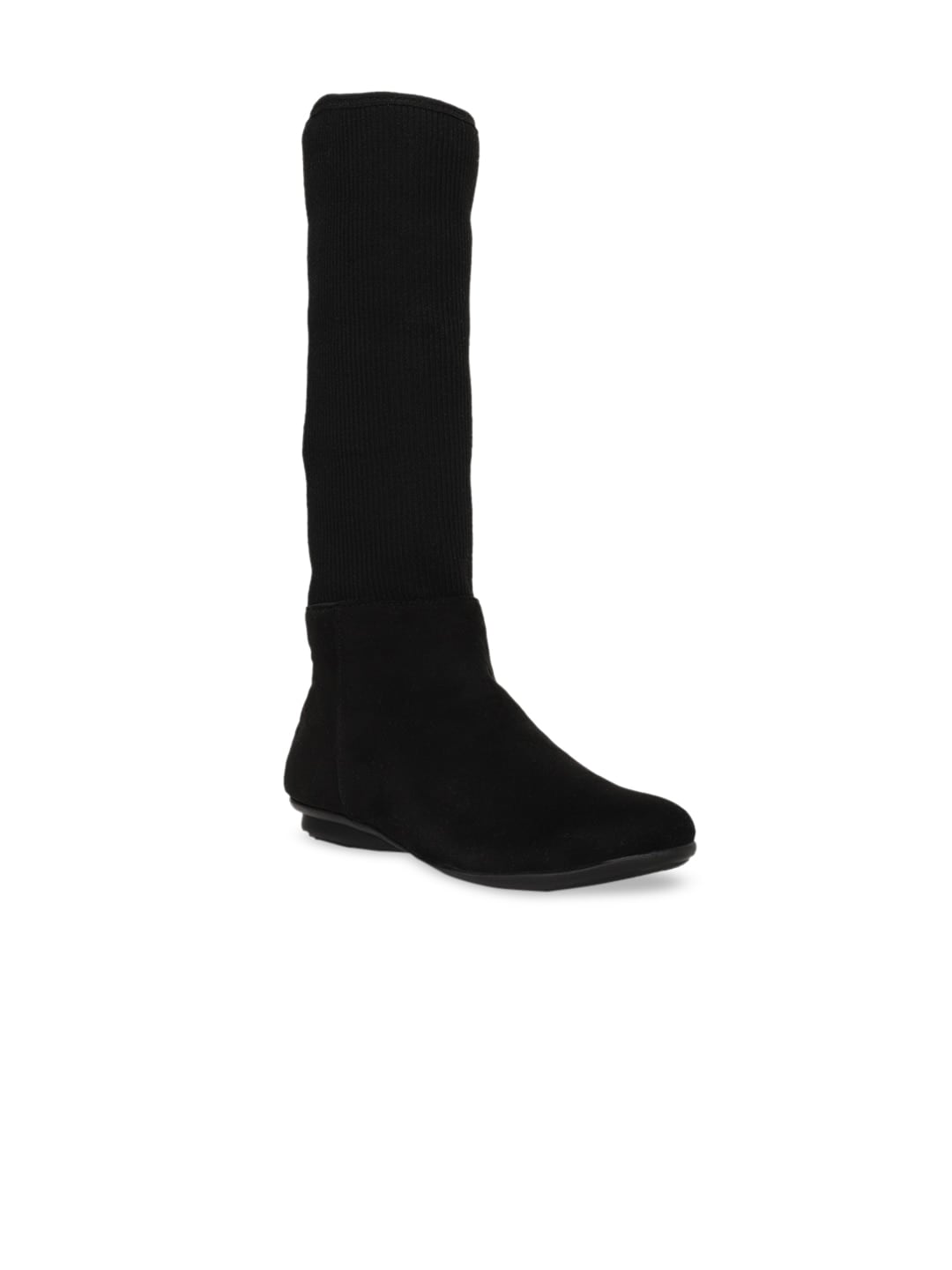 Bruno Manetti Women Black Flat Boots Price in India