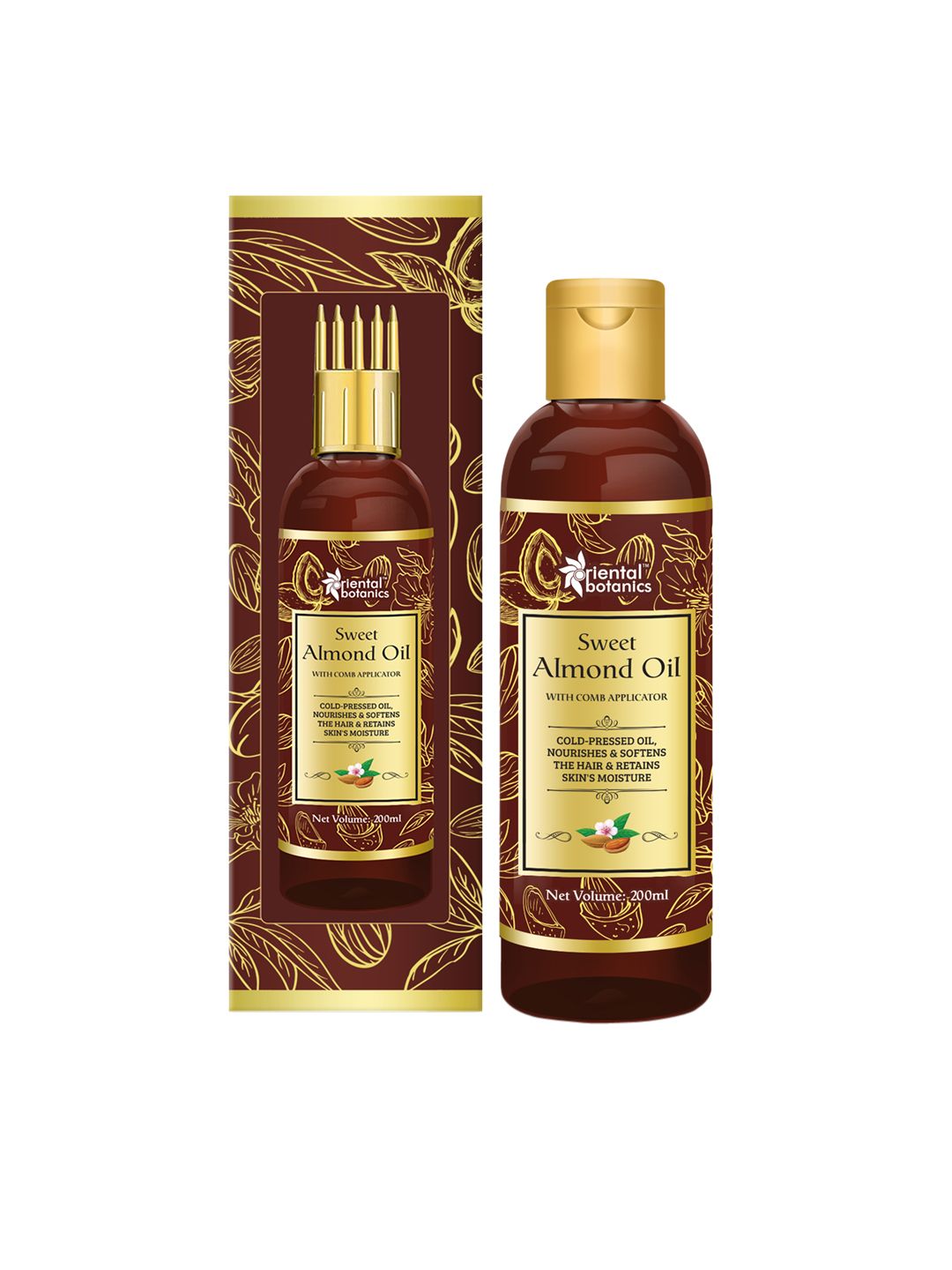 Oriental Botanics Sweet Almond Oil With Comb Applicator 200 ml Price in India