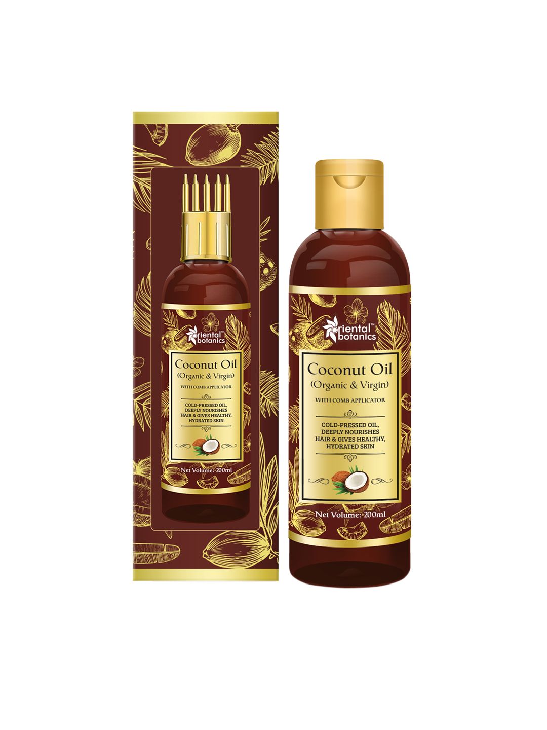 Oriental Botanics Organic Virgin Coconut Oil With Comb Applicator 200 ml Price in India