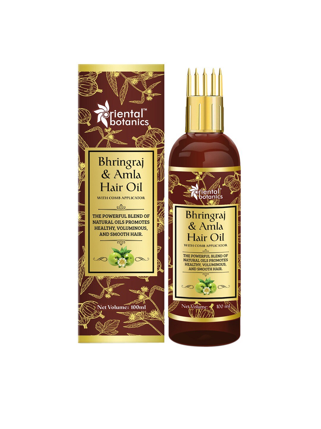 Oriental Botanics Bhringraj & Amla Hair Oil With Comb Applicator 100 ml Price in India