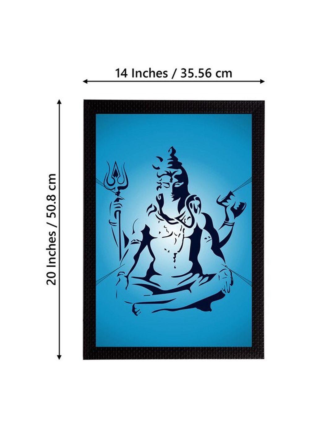 Buy Artisyn Blue & Black Lord Shiva Satin Matt Texture UV Art