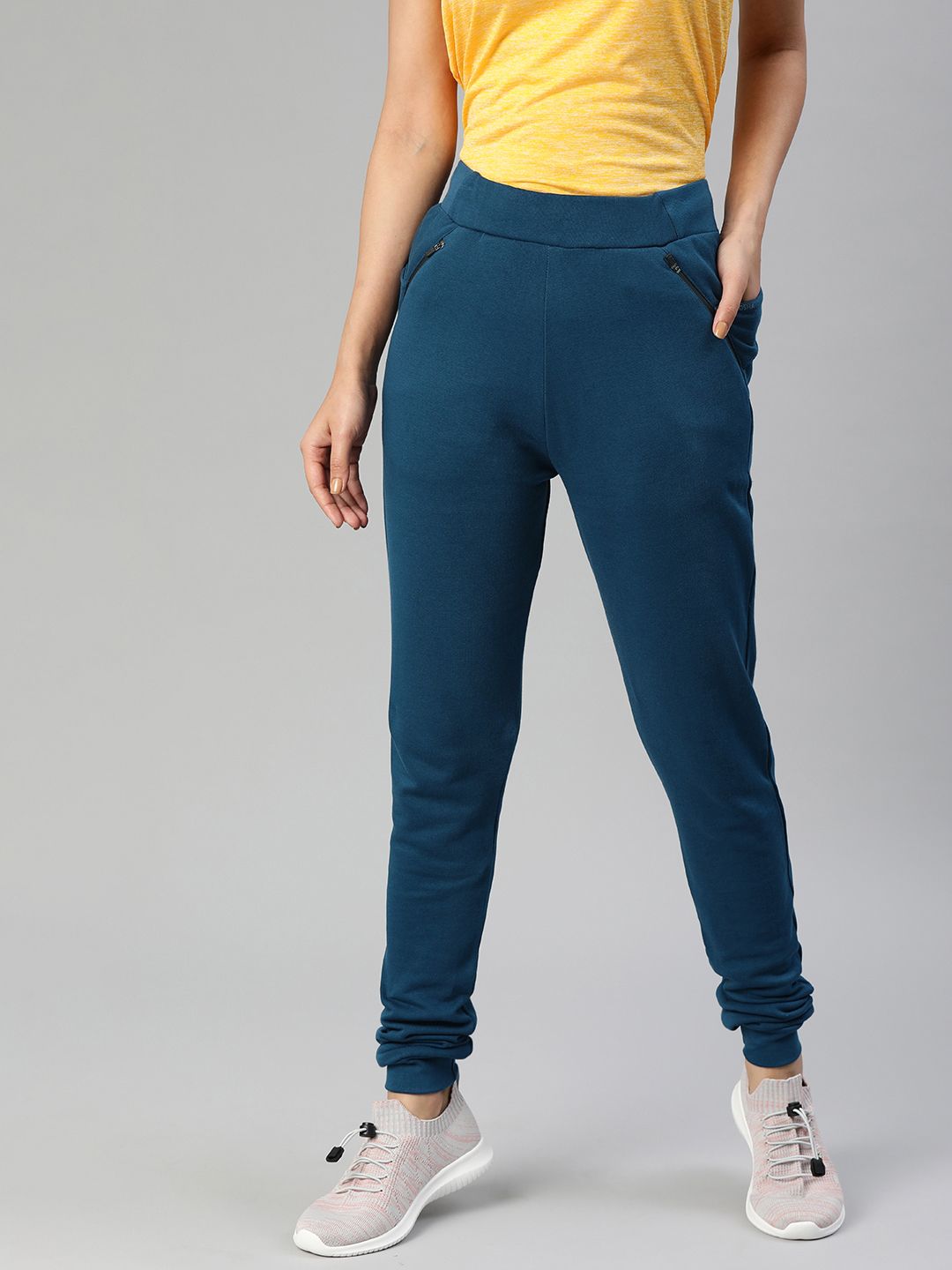 Kosha Women Teal Blue Solid Slim Fit Jogger Price in India