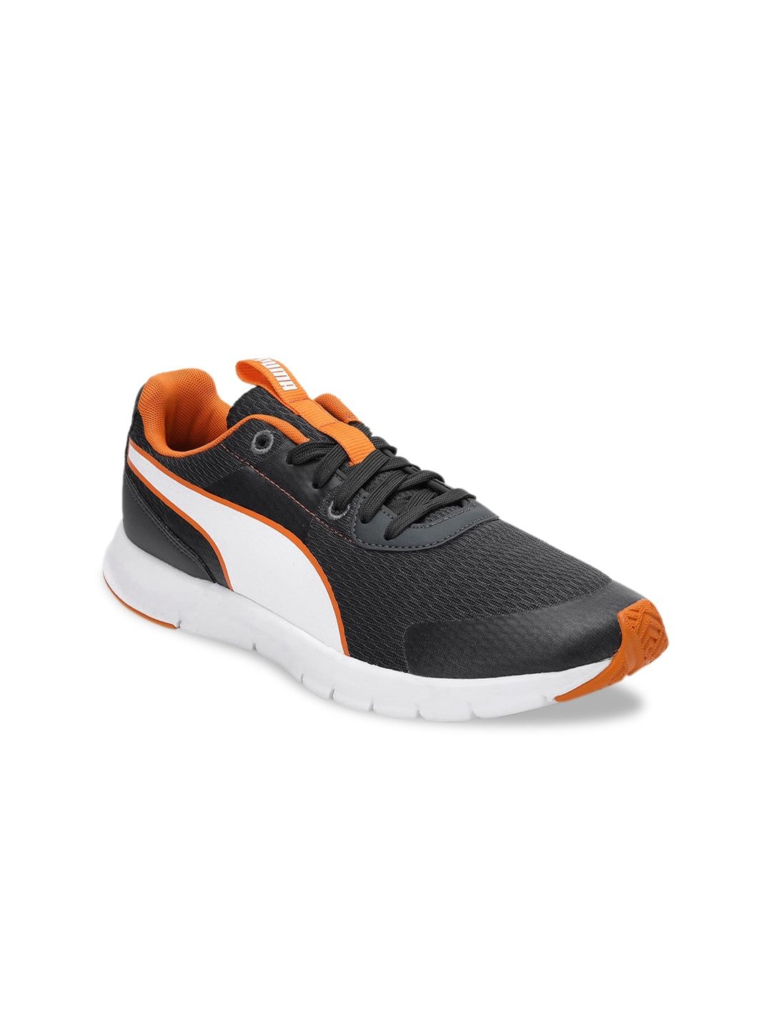 Puma Unisex Grey Orange Flash Running Shoes Price in India