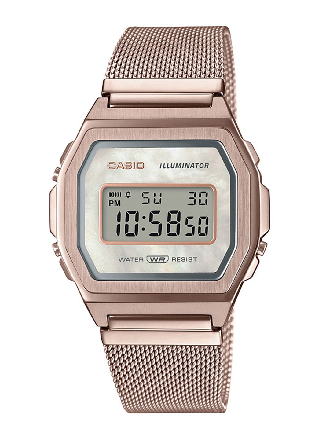 CASIO Unisex Rose Gold Digital Watch D195 Price in India