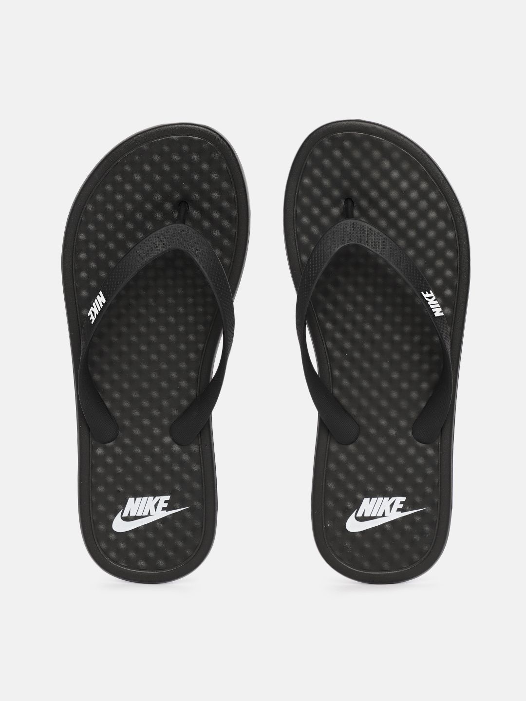 Nike Women Black Solid ONDECK Thong Flip-Flops Price in India