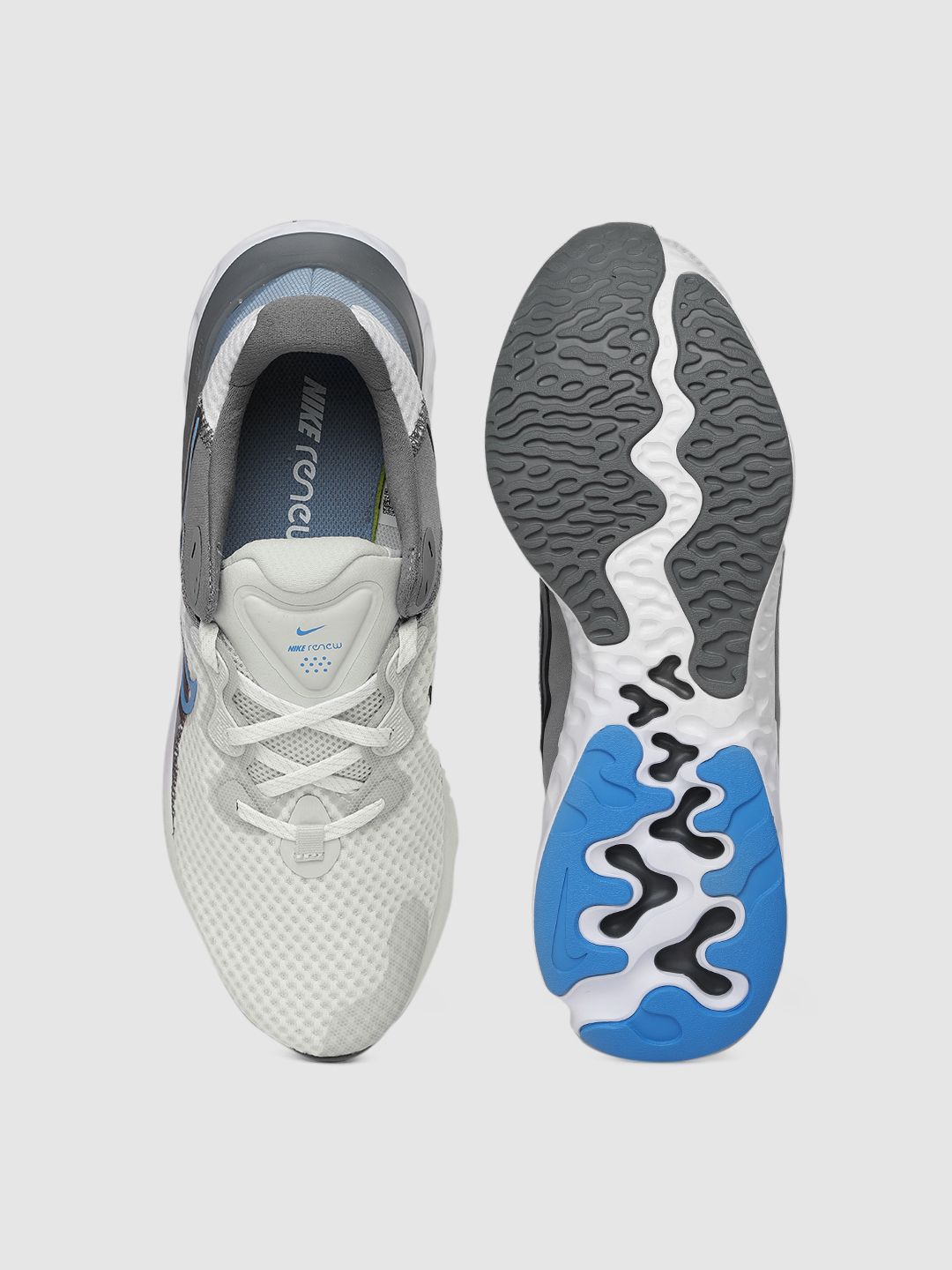 nike running renew ride 2 trainers in off white