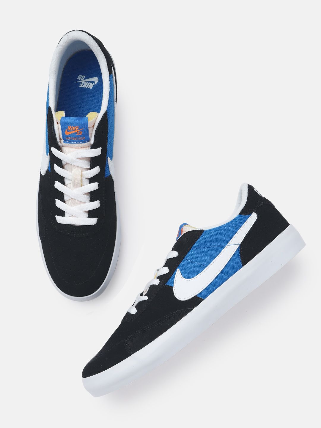 Nike Unisex Black & Blue Suede HERITAGE VULC Skateboarding Shoes