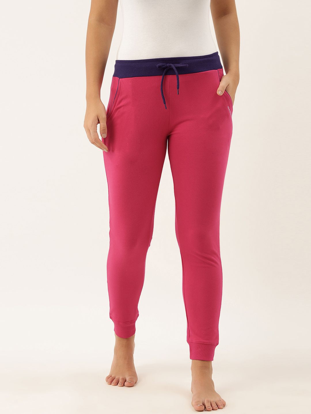 Fruit of the loom Women Pink Solid Lounge Pants Price in India