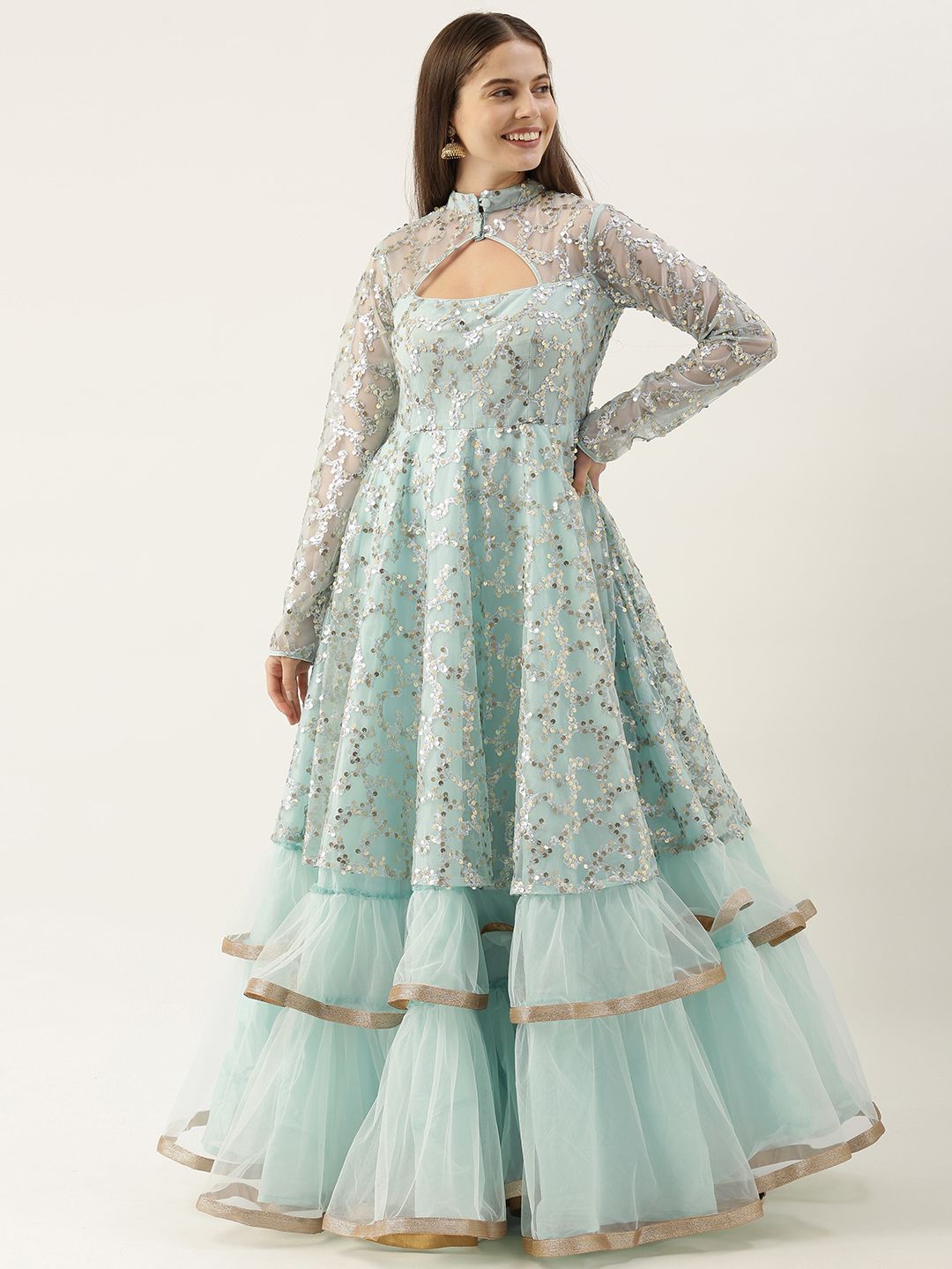 chinese dress ladies Odette Embellished Maxi Dress – Frock and Frill main image 1