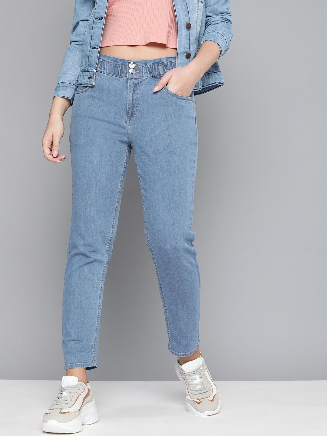 Harvard Women Blue Slim Fit Mid-Rise Clean Look Jeans Price in India