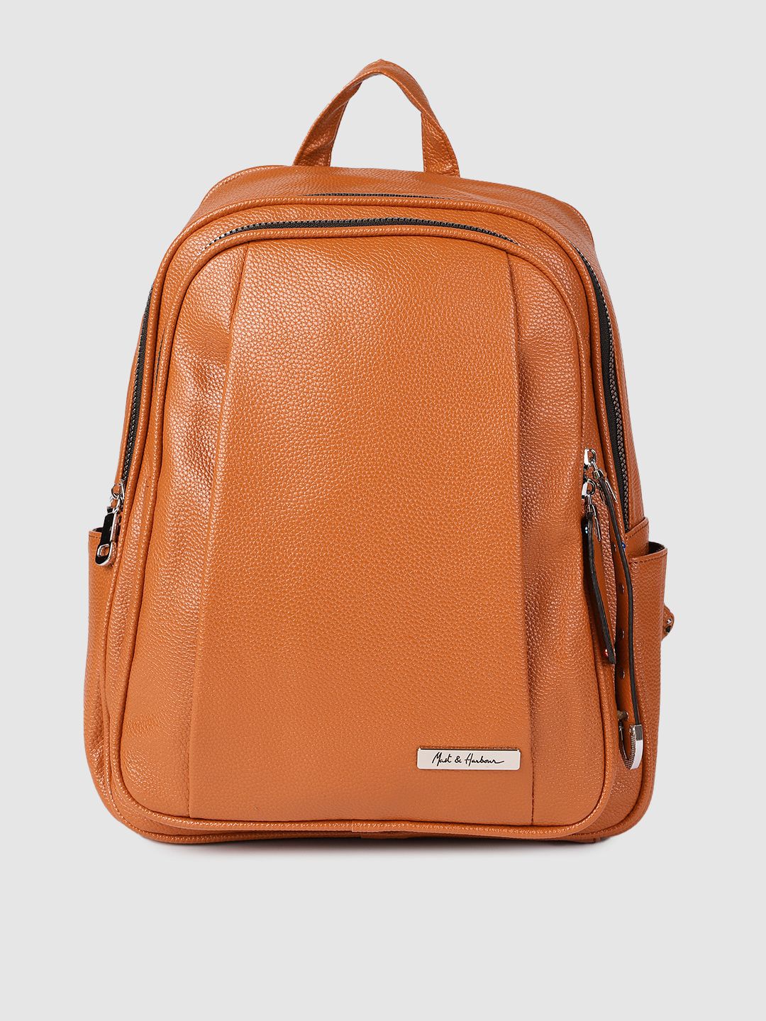 Mast & Harbour Women Brown Backpack Price in India