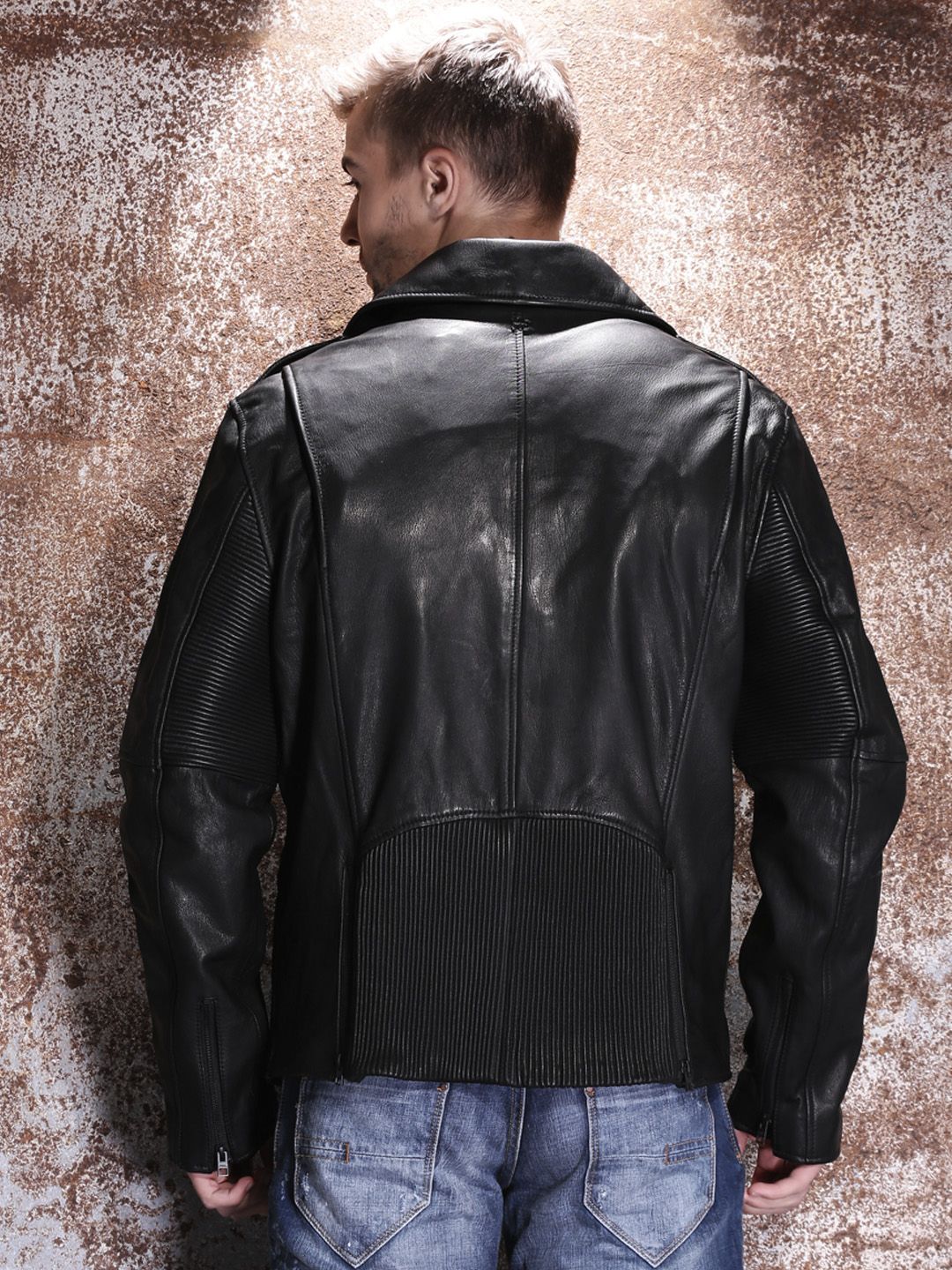 Buy Harley-Davidson Black Slim Fit Leather Biker Jacket - Jackets