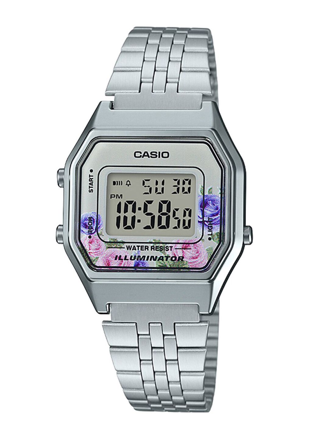 CASIO Unisex Silver-Toned Digital Watch D204 Price in India