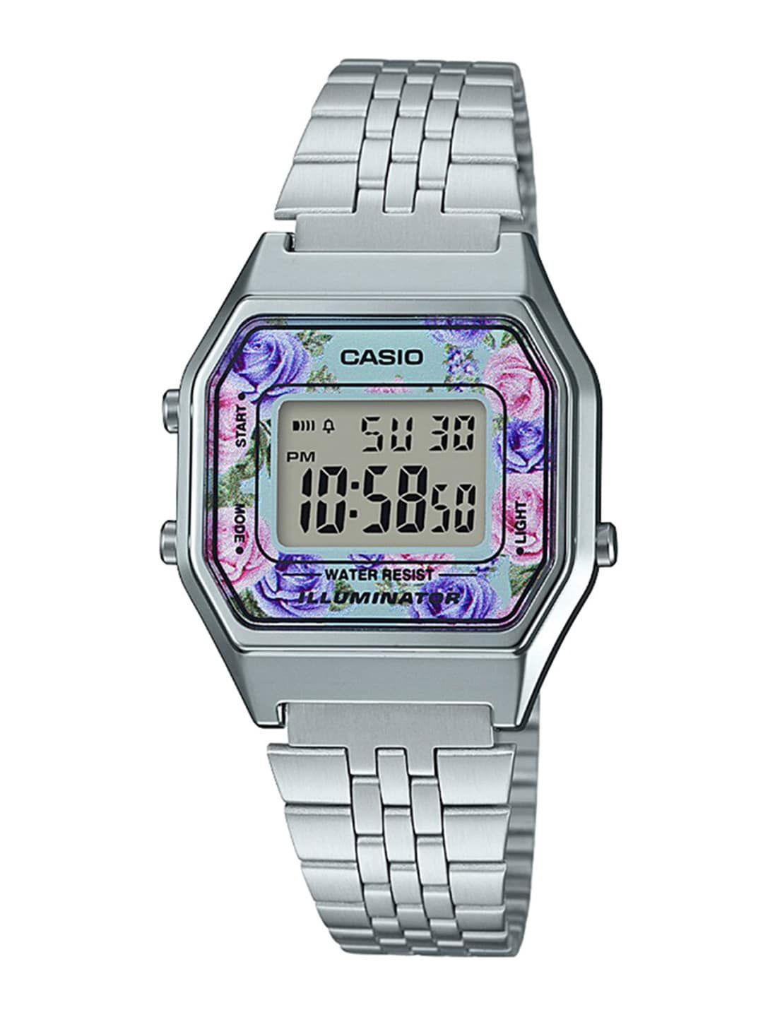 CASIO Unisex Silver-Toned Digital Watch D203 Price in India