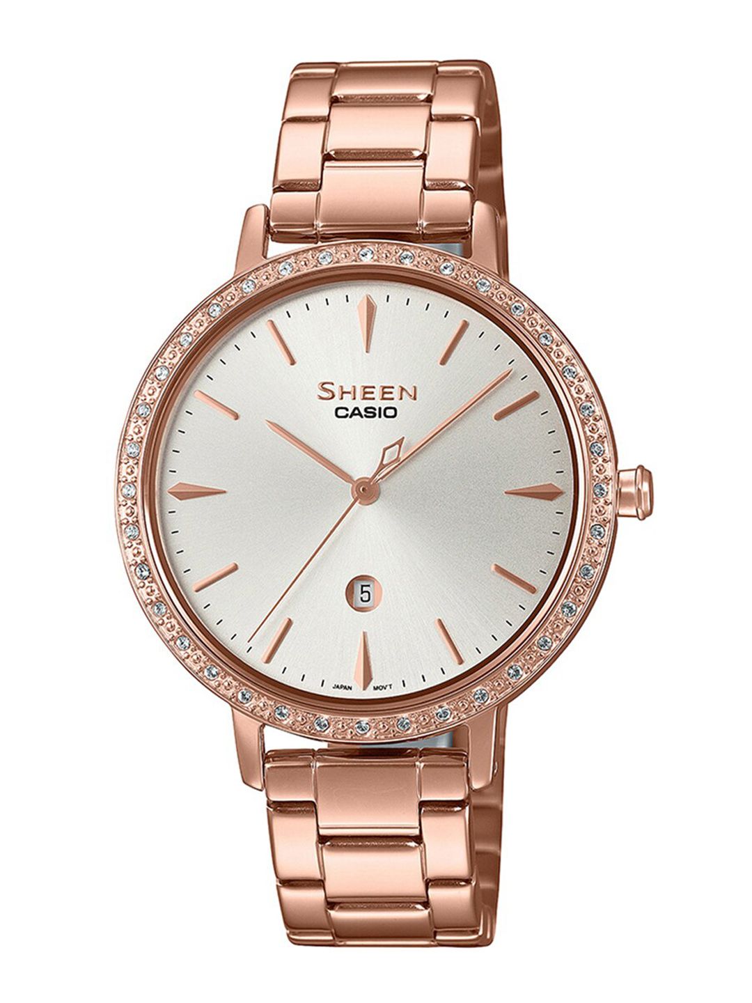 CASIO Women Silver-Toned & Rose Gold Analogue Watch SH231 Price in India