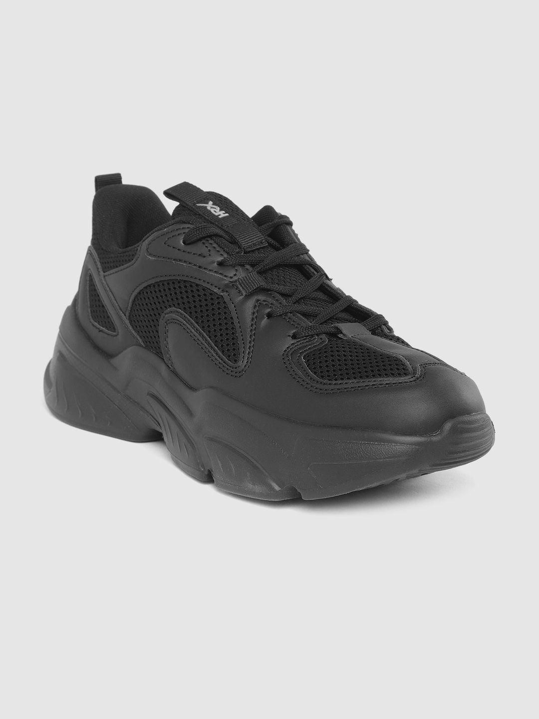 HRX by Hrithik Roshan Men Black Chunky Sneakers