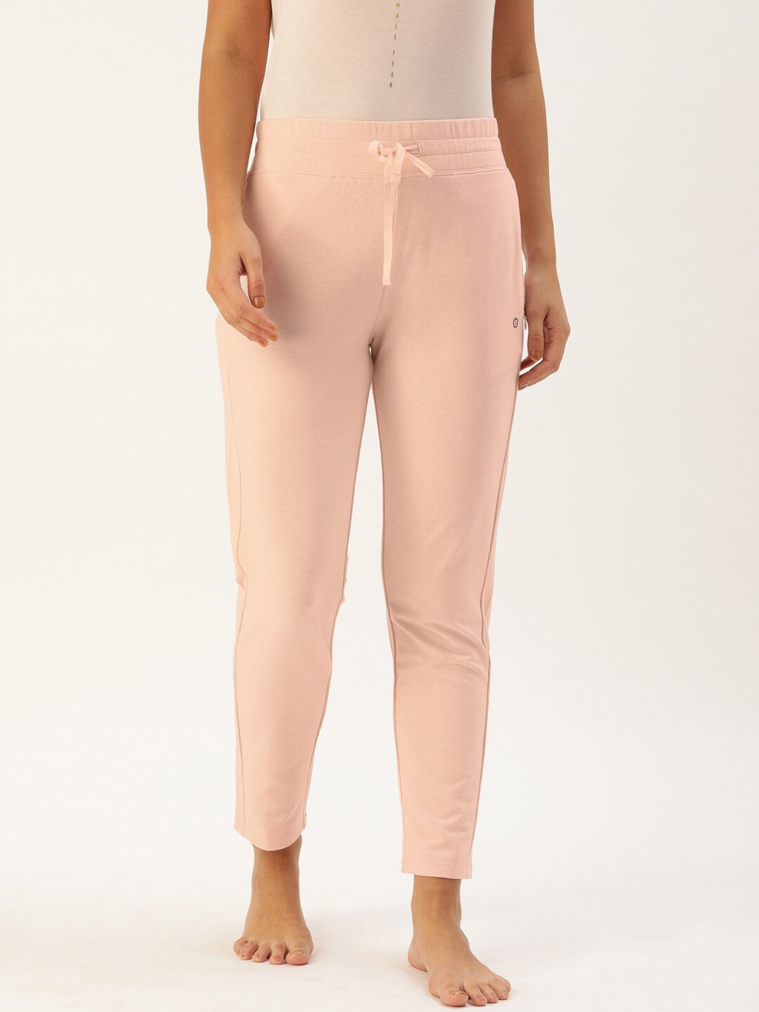 Enamor Women  Pink Solid Slim Fit Relax Lounge Pants Price in India