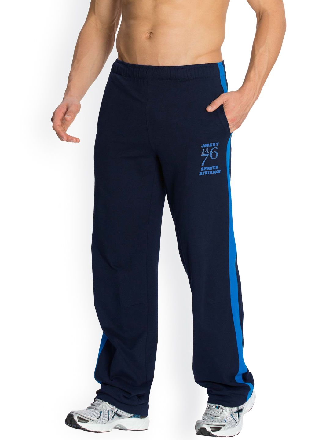 Buy Reddit India Womens Trackpant (Large, Blue&Black) at