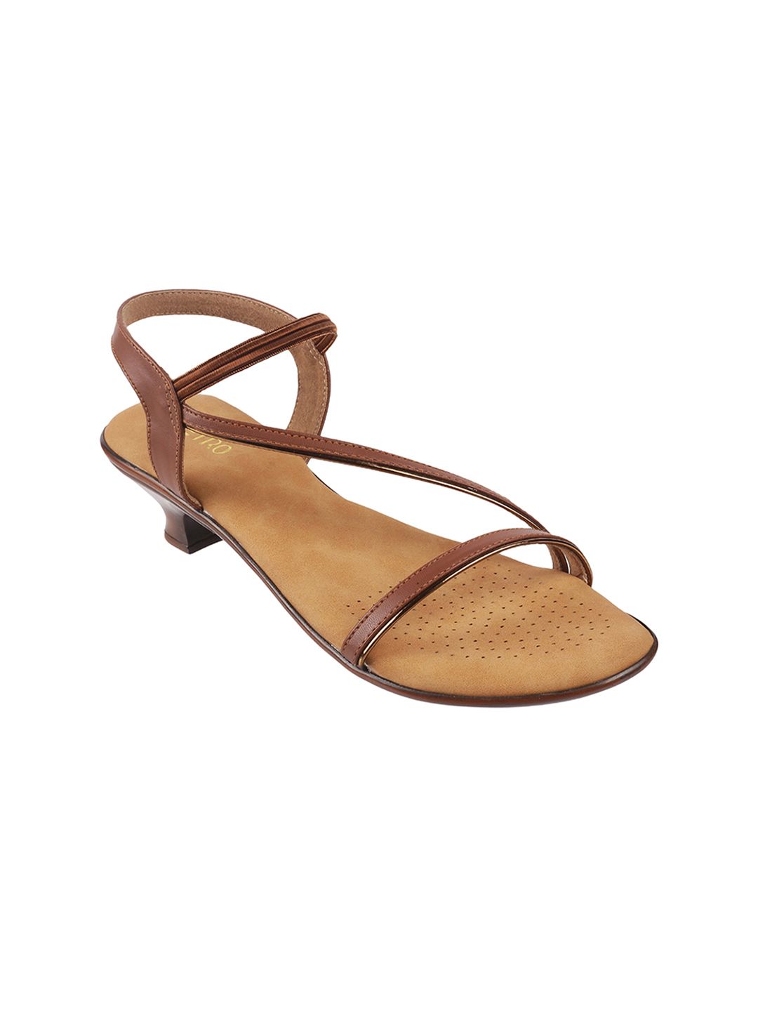 Metro Women Tan Brown Solid Block Heels Price in India