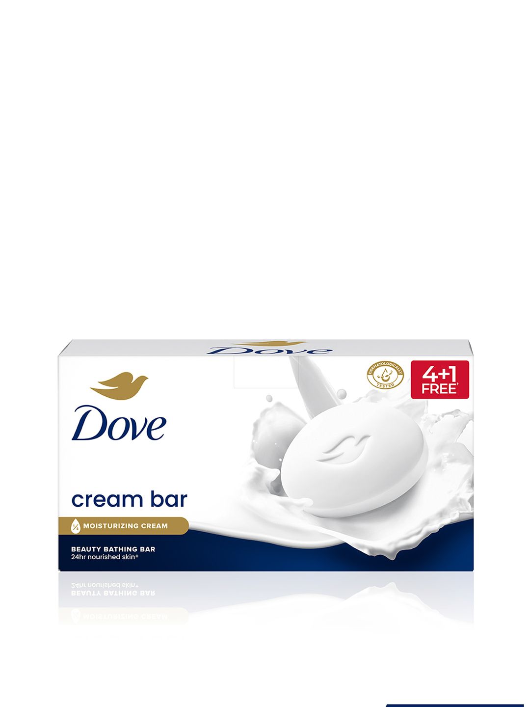 Dove Set of 5 Cream Beauty Bathing Bar for Soft-Smooth & Glowing Skin - 125 g each