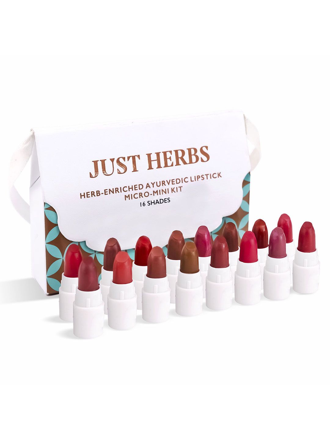 Just Herbs Ayurvedic Matte Lipstick Micro-Mini Trial Kit Set Of 16 - 7g