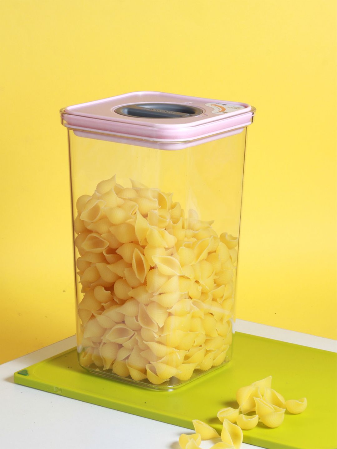 NOW & ZEN Set of 2 Transparent & Pink Air Tight & Leak Proof Food Storage Containers Price in India