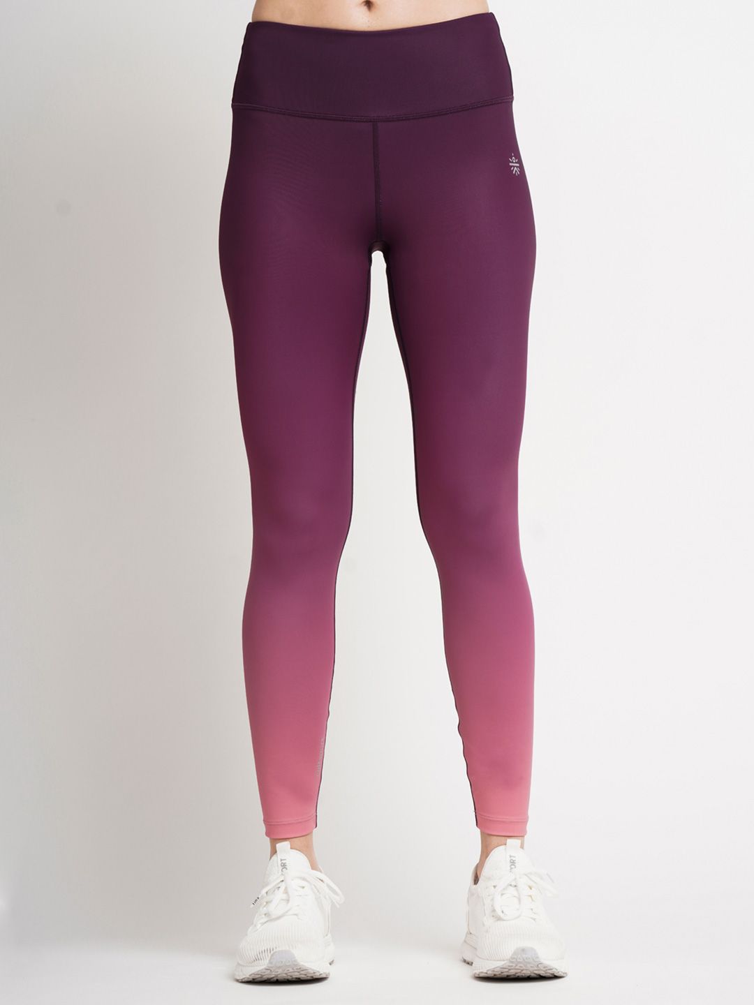 Cultsport Women Burgundy Solid Tights Price in India