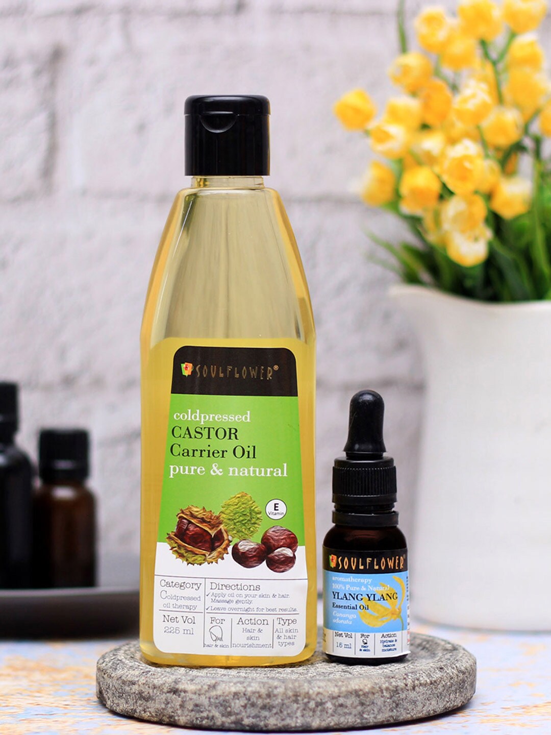 Soulflower Castor Carrier Oil & Ylang Ylang Essential Oil Combo 340 ml Price in India