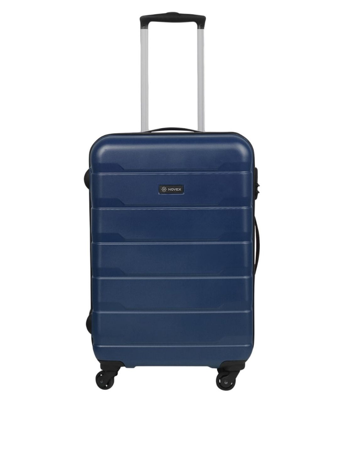 NOVEX Blue Solid Hard-Sided Large Trolley Suitcase Price in India