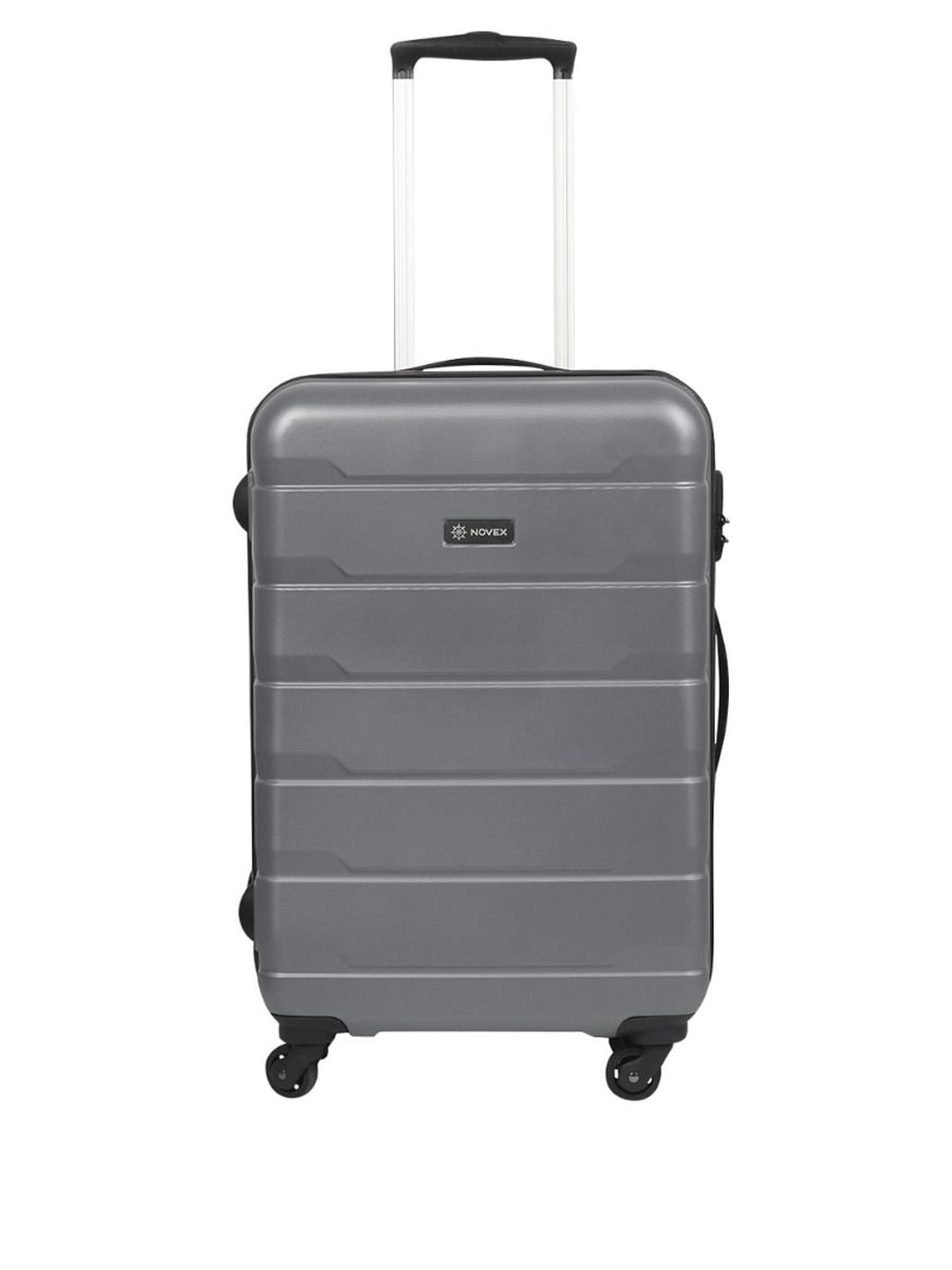 NOVEX Black Solid Large Hard-Sided Trolley Suitcase Price in India
