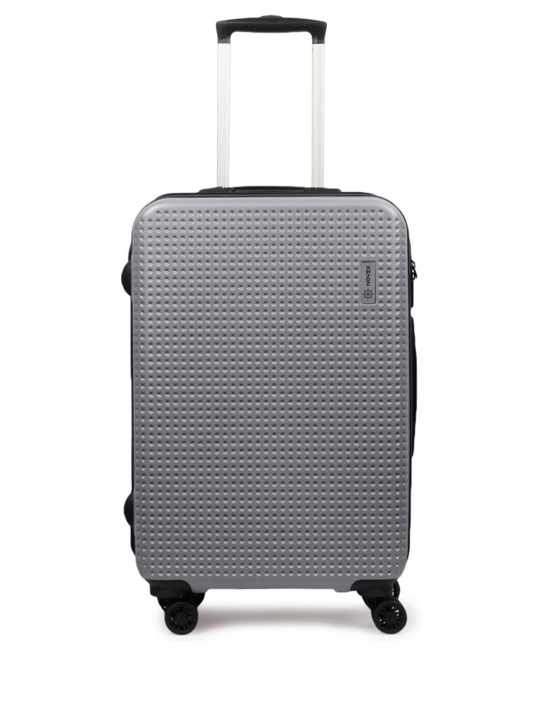 NOVEX Grey Textured Medium Hardsided Trolley Suitcase Price in India