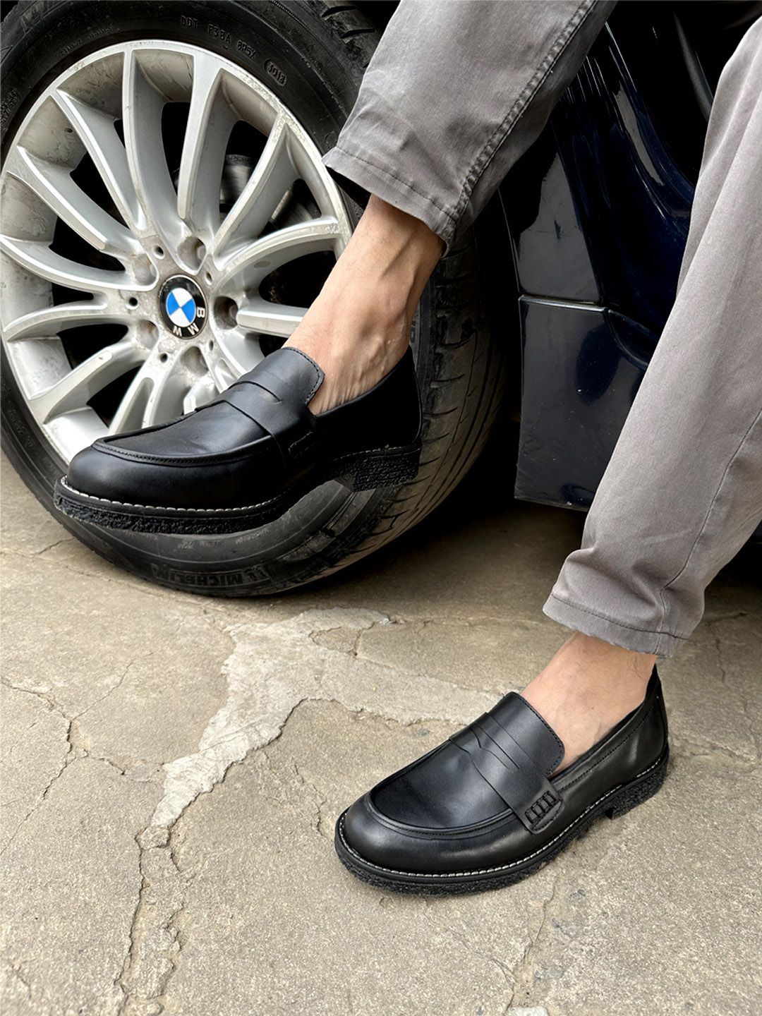 CARLO ROMANO Men Black Loafers