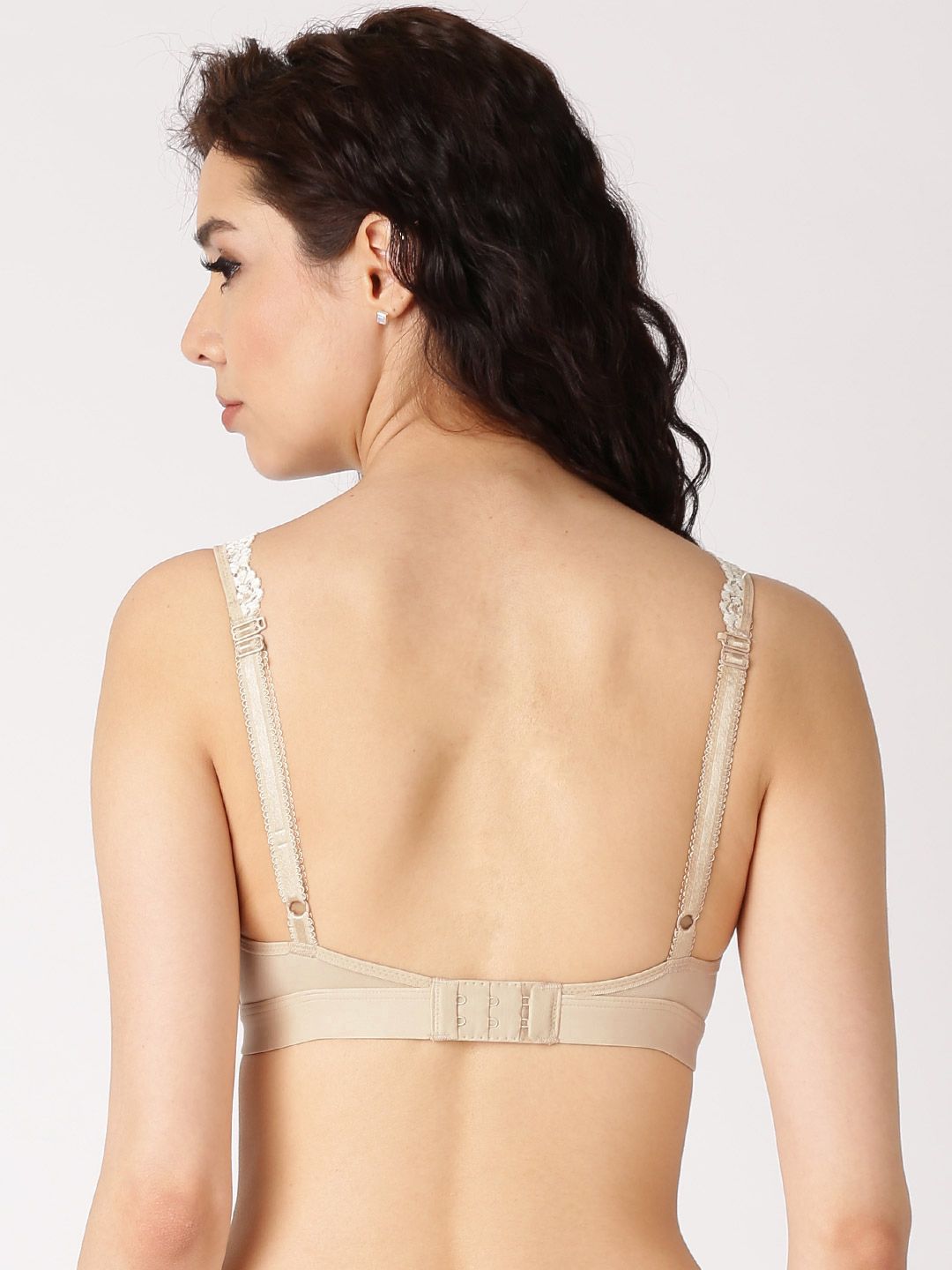 Buy Wacoal Beige Lace Plunge Bra 852191 - Bra for Women 1341475 | Myntra