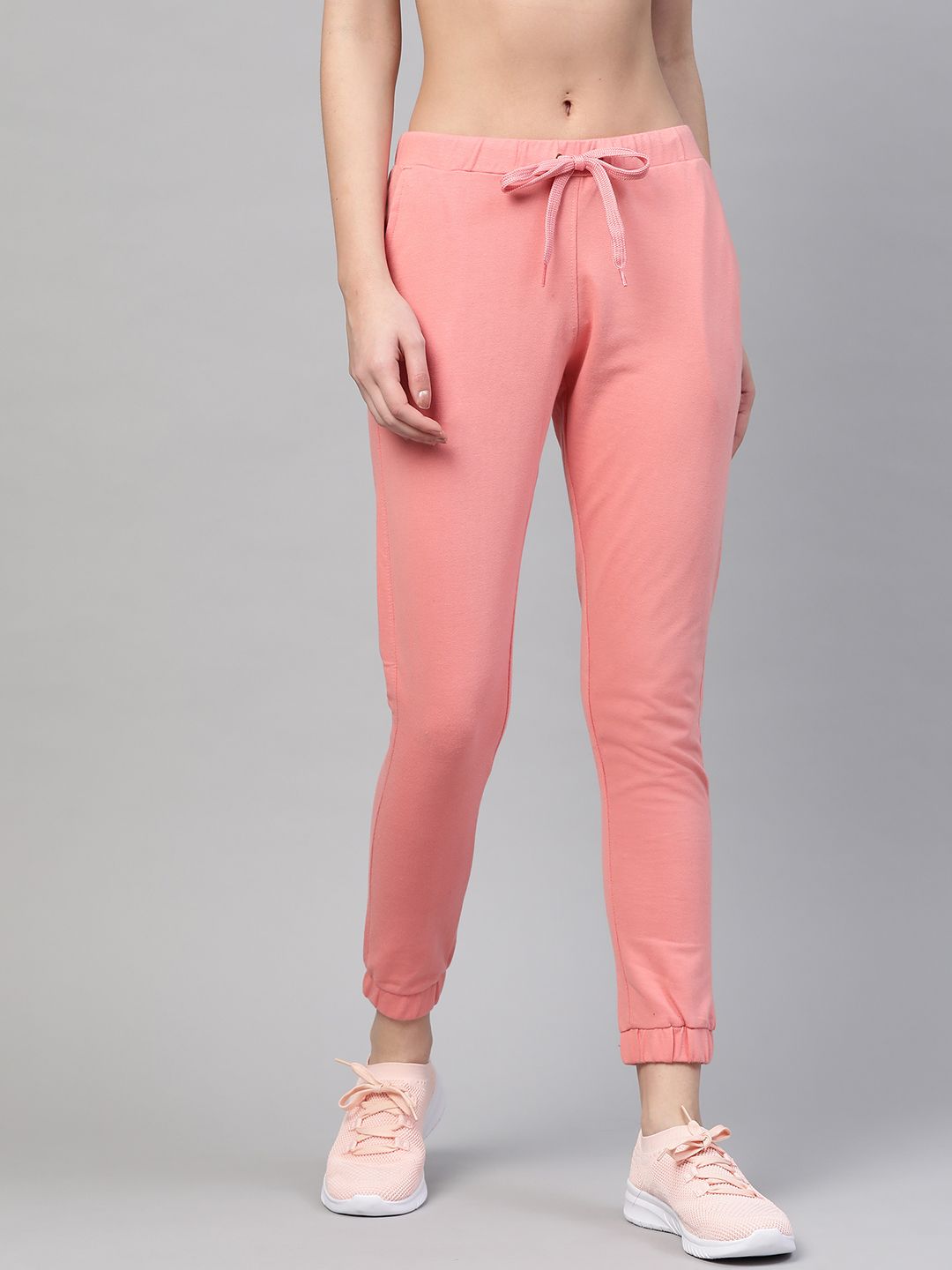 M7 by Metronaut Women Pink Slim Fit Solid Joggers Price in India