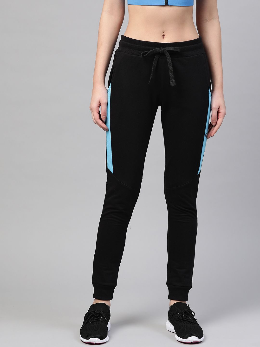 M7 by Metronaut Women Black Slim Fit Solid Joggers Price in India